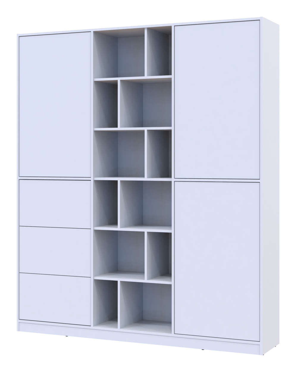 Шкаф для одежды Doros Морган ДСП/Ящики 180х38,5х210 см Белый (42002246)