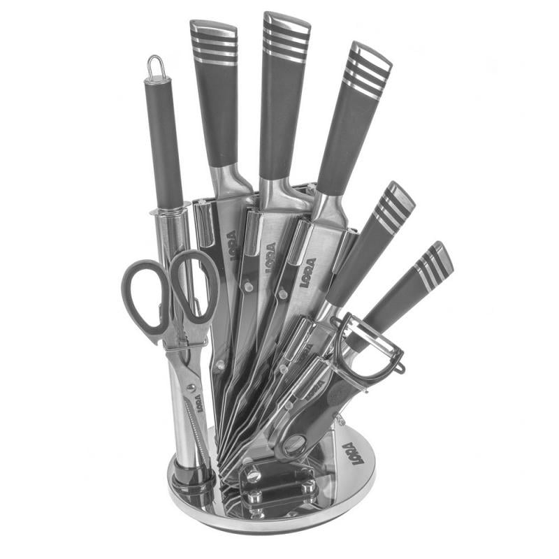 Набір ножів з підставкою Lora NS26