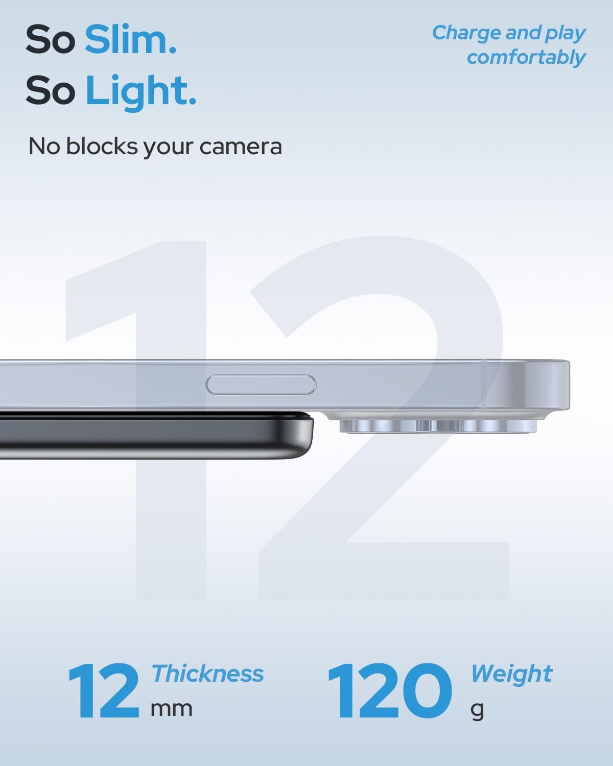 Повербанк магнитный MagSafe 5000 mAh для iPhone Air/17/16/15/14/13/12 Black - фото 4 Повербанк магнитный MagSafe 5000 mAh для iPhone Air/17/16/15/14/13/12 Black - фото 4