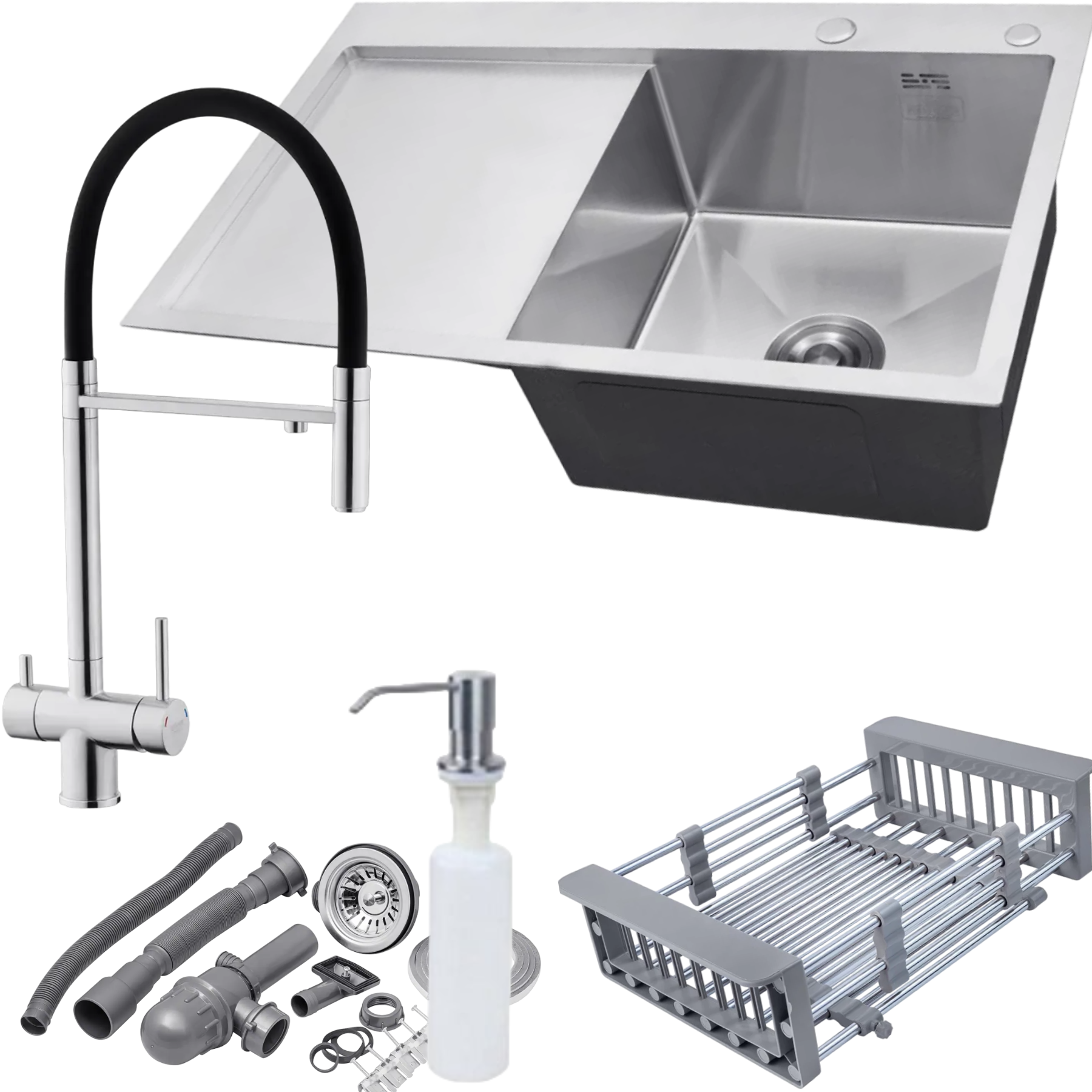 Комплект кухонной мойки Geburstet KRP RHMrstet-7849RHM 78x49 см (23416)