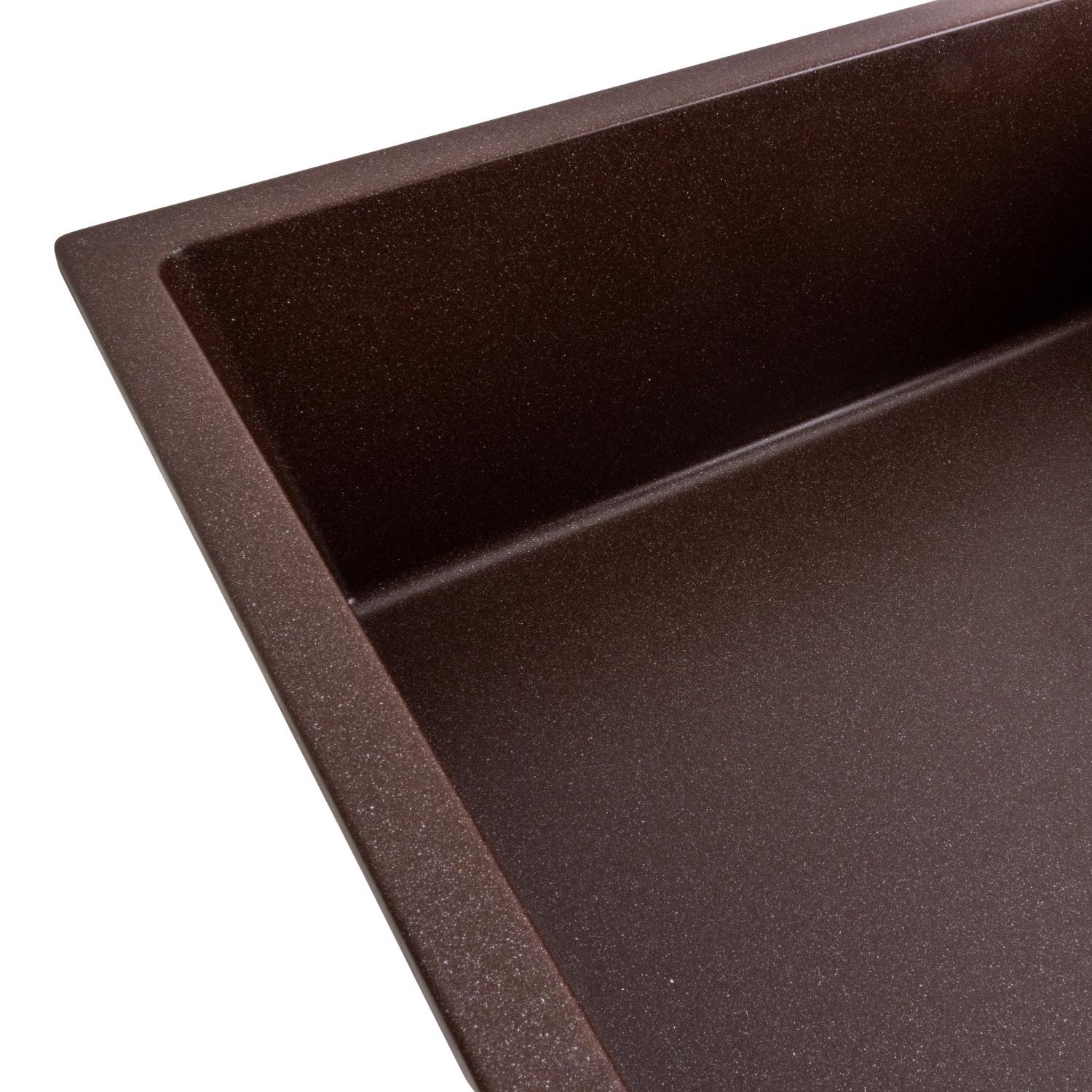 Мийка кухонна Platinum PLS-A39167 гранітна прямокутна 860x500 мм Коричневий (25960332) - фото 4 Мийка кухонна Platinum PLS-A39167 гранітна прямокутна 860x500 мм Коричневий (25960332) - фото 4