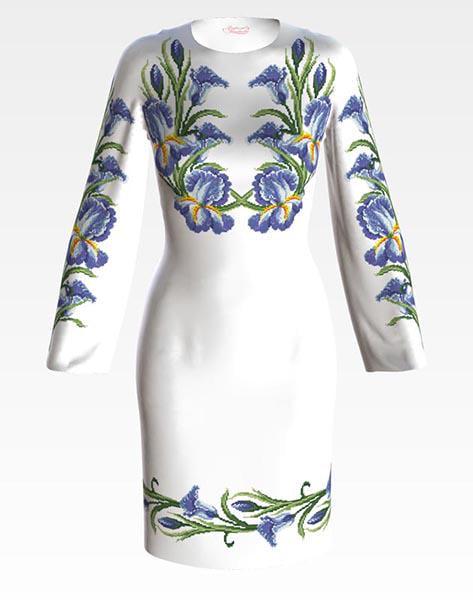 Заготовка жіночого плаття ПЛ015 Іриси для вишивки бісером та нитками з домотканого полотна Льняний (ПЛ015дМ) Заготовка жіночого плаття ПЛ015 Іриси для вишивки бісером та нитками з домотканого полотна Льняний (ПЛ015дМ)