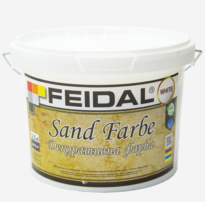 Фарба інтер'єрна декоративна Feidal Sand Farbe 2,5 л Білий