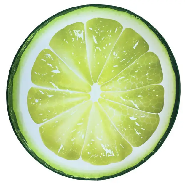 Килимок безворсовий 3D Lime з принтом круглий 80 см
