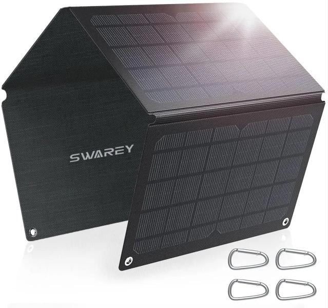 Сонячна панель портативна Solar panel BS-030 IP67 30W 2xUSB PD виходу BS-030