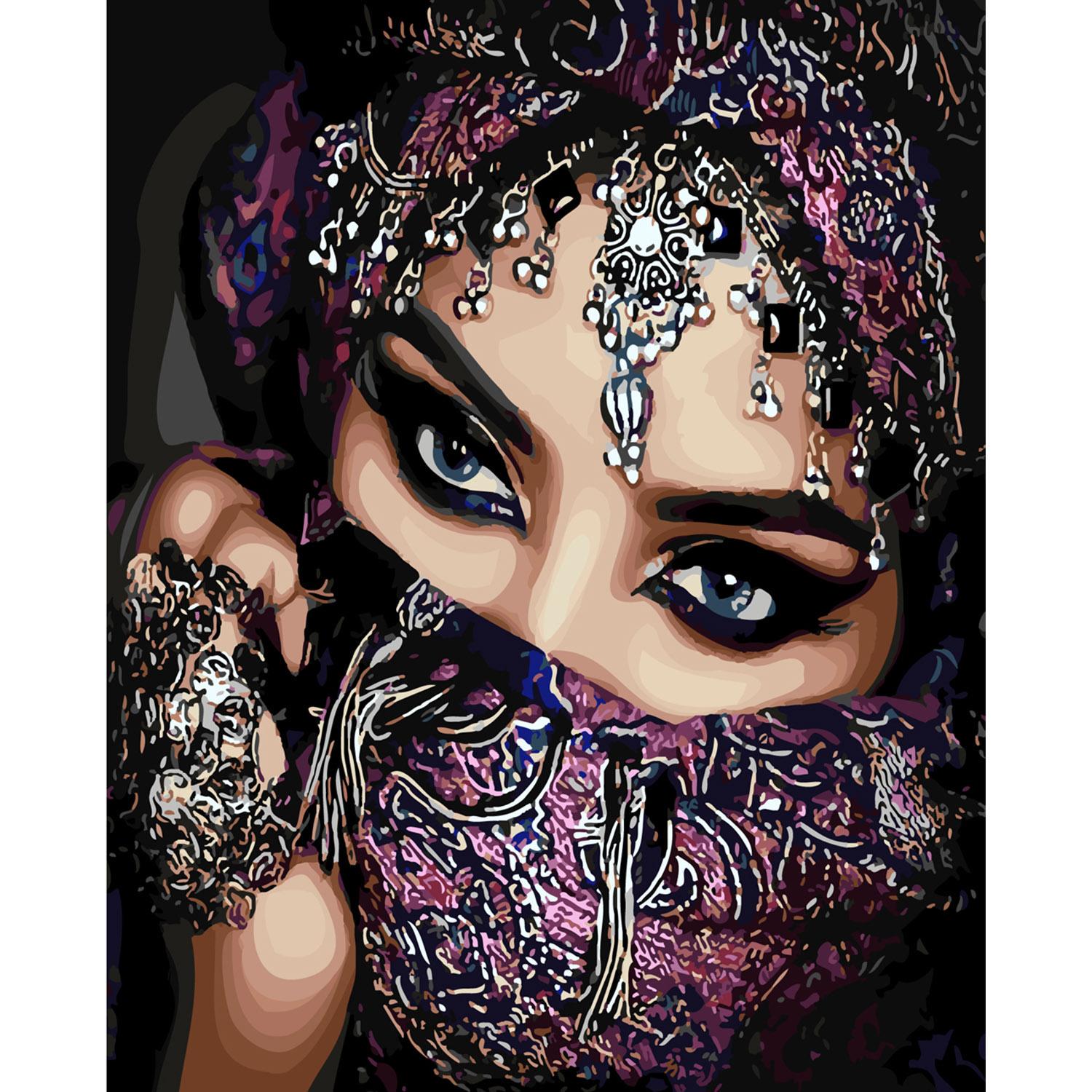 Картина по номерам Strateg Восточный взгляд 40х50 см (SY6198)