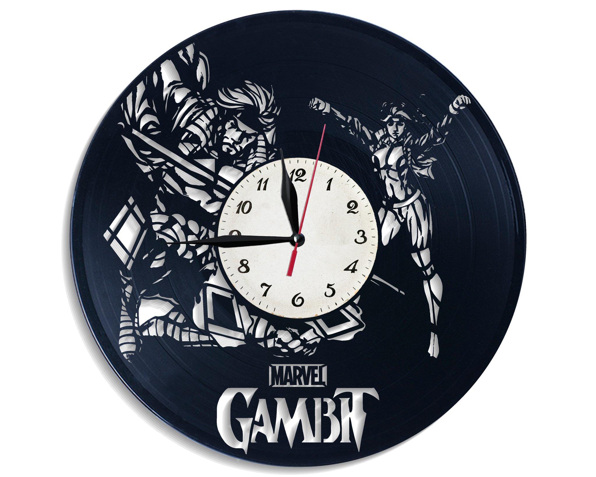 Часы настенные Гамбит Марвел 2631 из виниловой пластинки