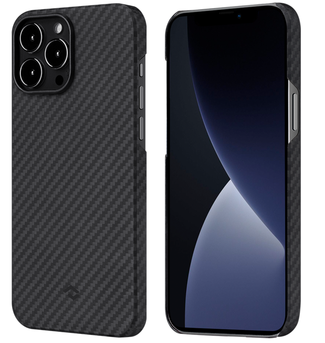 Чехол-накладка Pitaka MagEZ Case 2 for iPhone 13 Pro, Twill Black/Grey (KI1301P)