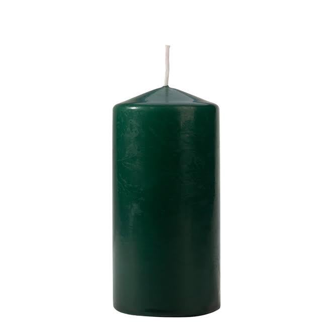 Свечка цилиндр Bispol 6х12 см Темно-зеленый (27491)
