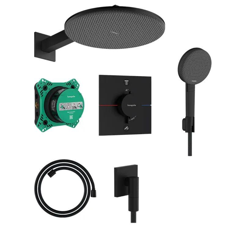 Комплект душовий Hansgrohe Raindance Alive S 300 1jet 6в1 Чорний матовий (LM-24630670)