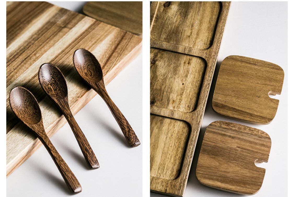 Набір керамічних ємностей з кришками для сипучих 3 шт. на підносі Чорний (70006) - фото 3 Набір керамічних ємностей з кришками для сипучих 3 шт. на підносі Чорний (70006) - фото 3