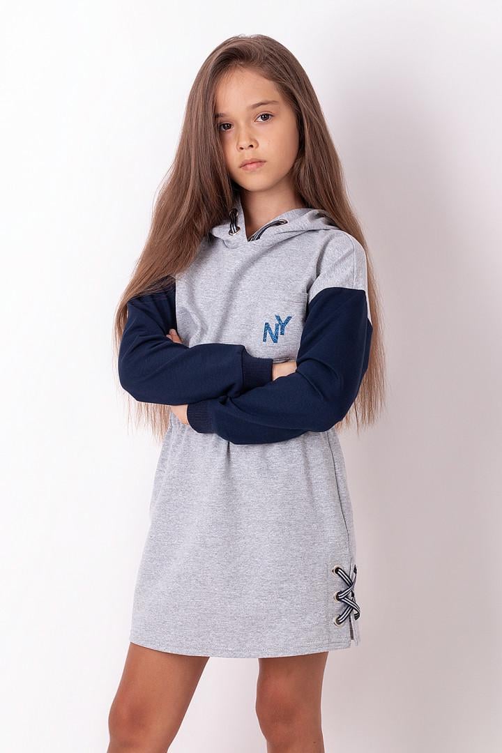 Сукня для дівчинки трикотажна Mevis 3196-03 134 см Сірий (74511)