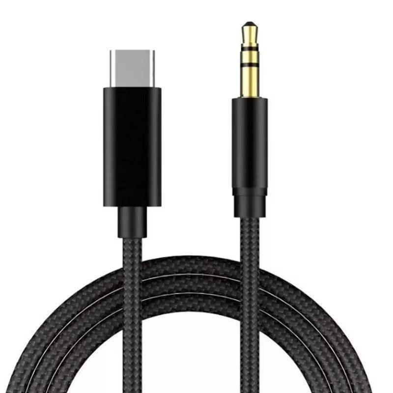 Аудио-кабель aux type-c to 3,5 мм 3pin В нейлоновой оплетке (2503845346)