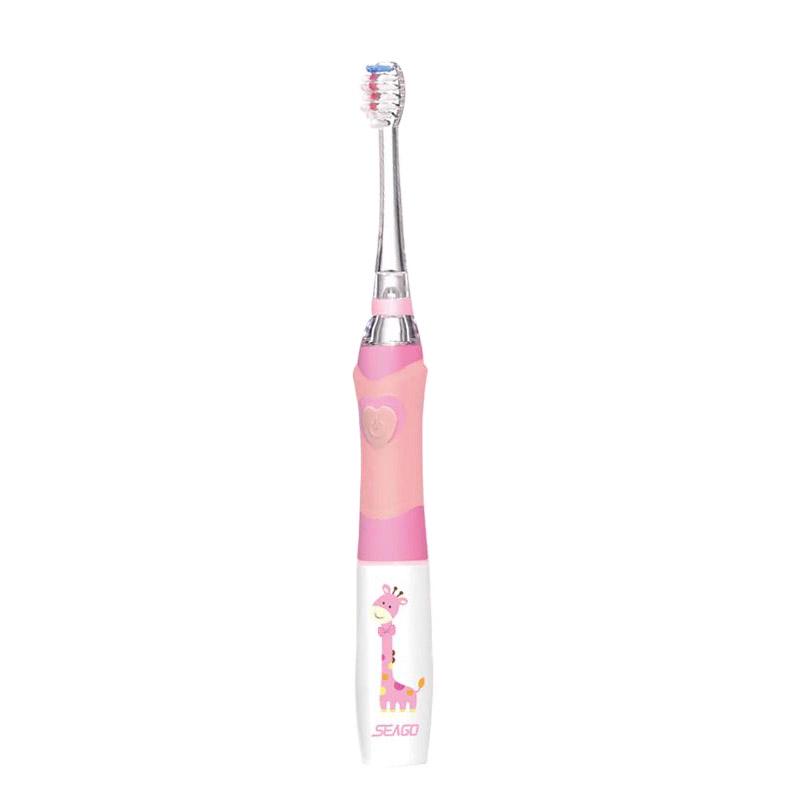 Дитяча звукова зубна щітка Seago SG-977 Giraffe Pink - фото 2