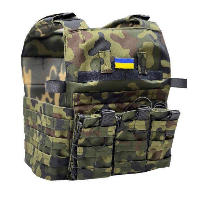 Плитоноска с трема подсумками под магазины АК Мультикам (30697)