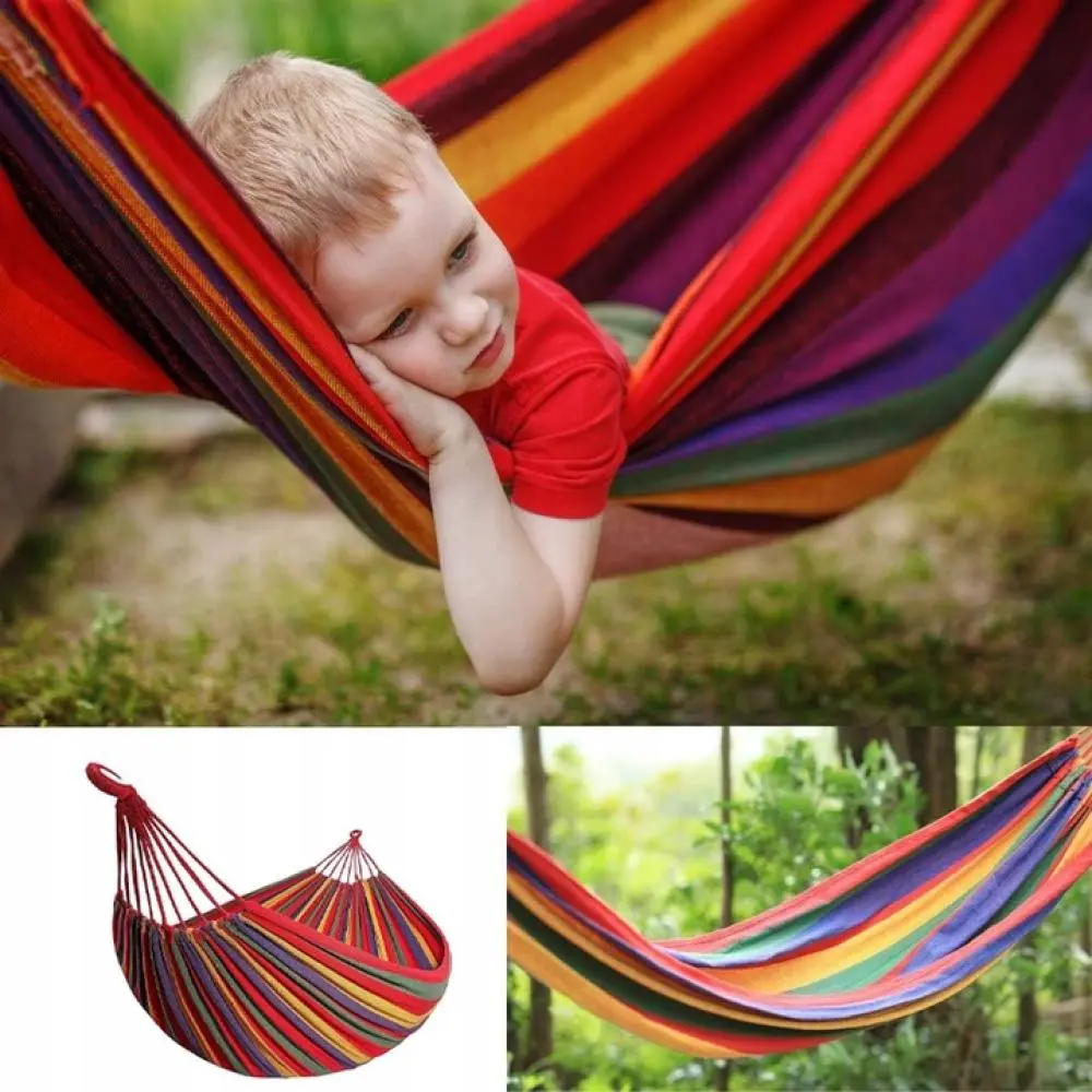 Гамак двомісний Bonro B-091 підвісний тканинний з чохлом 270х150 см до 120 кг Червоний (21-76-42400536) - фото 3