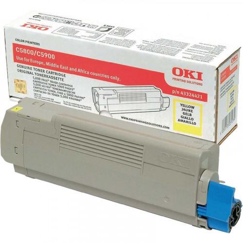 Картридж Oki 43324421 Toner-Y-С58/5900-5K для принтеров OkiData-C5550/5800/5900/6100 (6c03bdcd)