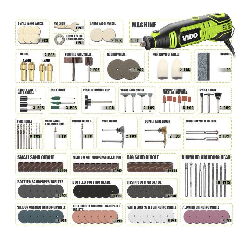 Гравер Vido WD010710185 185 Вт 33000 об (27612337) - фото 2 Гравер Vido WD010710185 185 Вт 33000 об (27612337) - фото 2