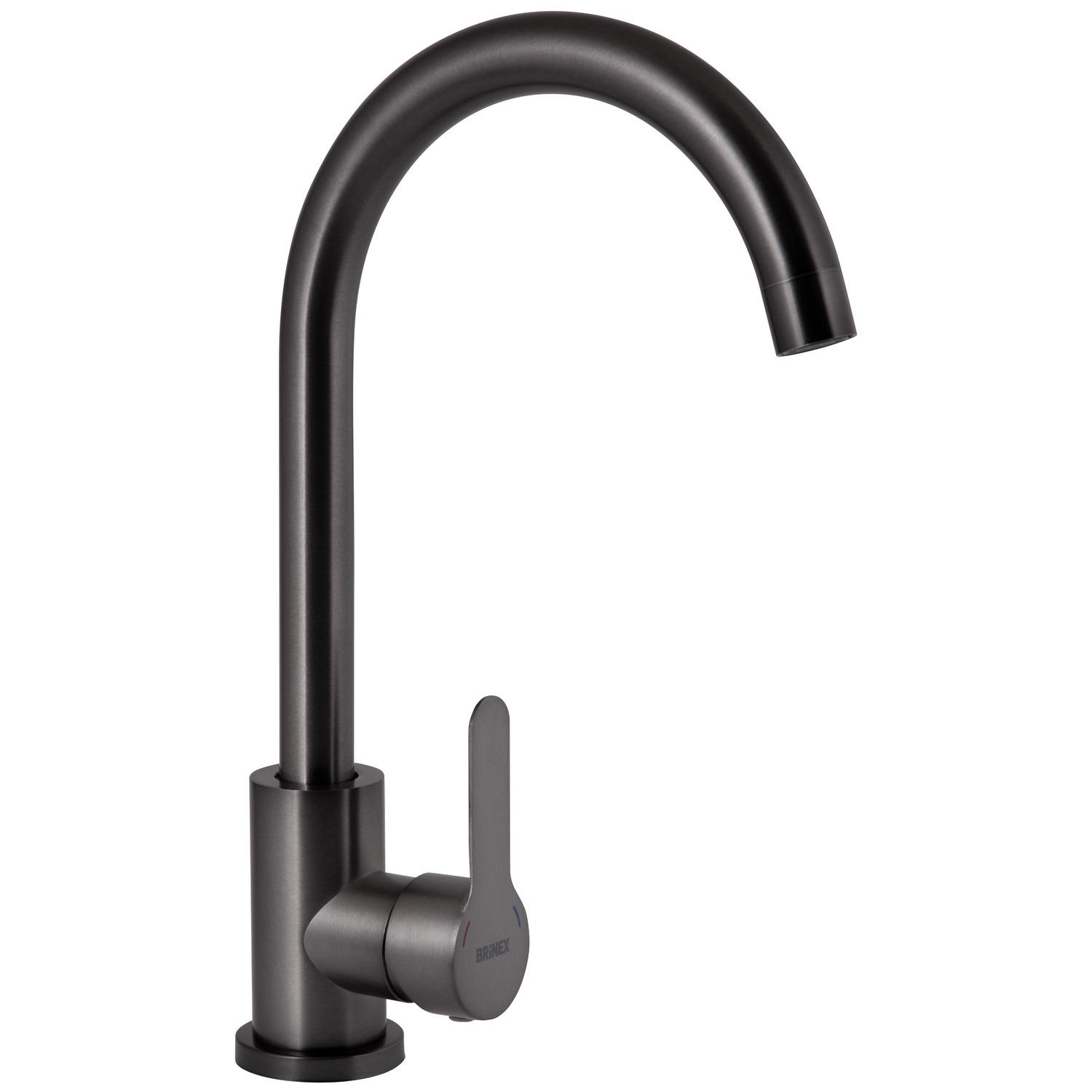 Смеситель для кухни Brinex Pure BRIPUR015FGRP однорычажный Графитовый (247628)