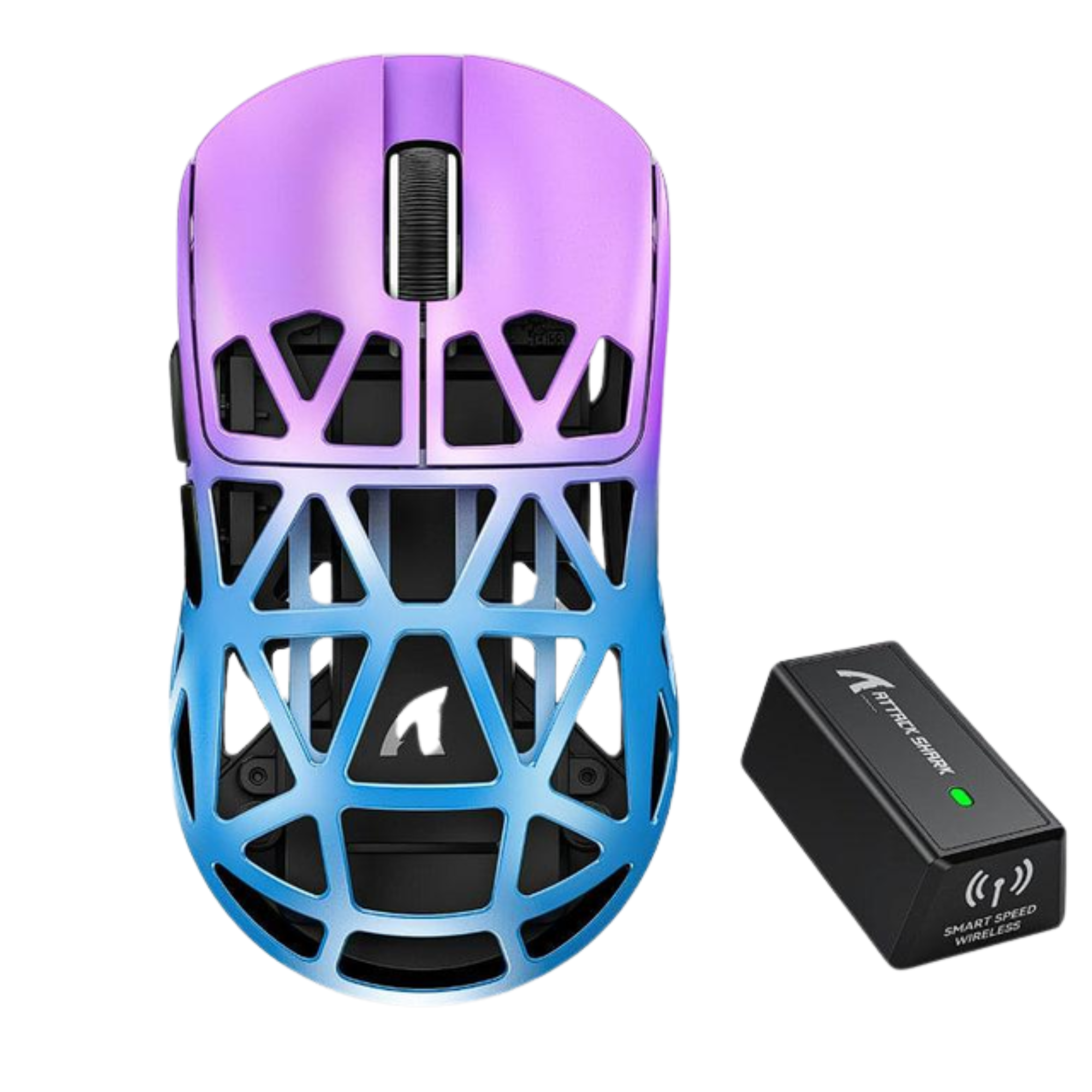 Компьютерная мышка беспроводная Attack Shark R2 PixArt PAW3950 из магния 8K 42000DPI Purple (GS-268)