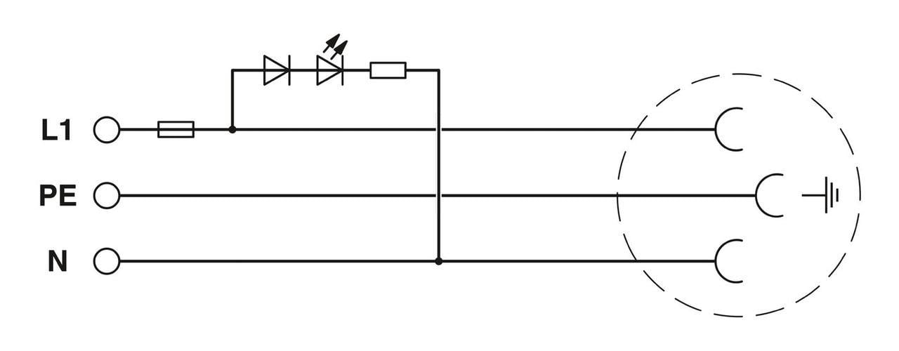 Розетка Phoenix Contact EO-CF/PT/LED/F/GN Push-in с LED 5x20 мм 6,3 A 250 В AC 6A Зеленый (0804043) - фото 3