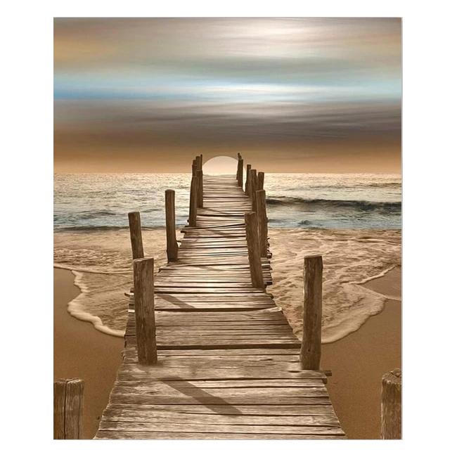 Алмазна вишивка мозаїка Diy Старий причал 30х40 см DZDP648