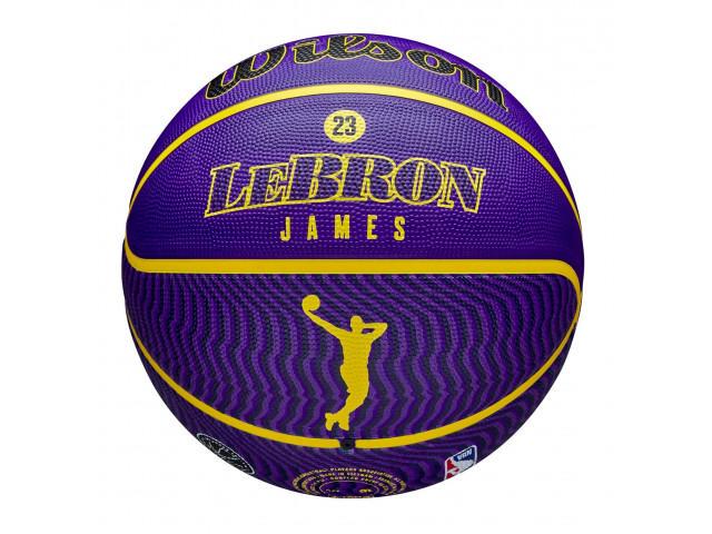 М'яч баскетбольний Wilson NBA PLAYER ICON OUTDOOR BSKT LEBRON NE р. 7 Синій (WZ4027601XB7 7)