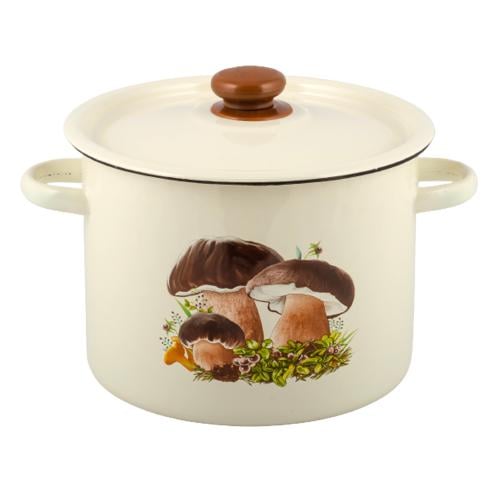 Кастрюля эмалированная Грибы с эмалированной крышкой 3 л (10552967)