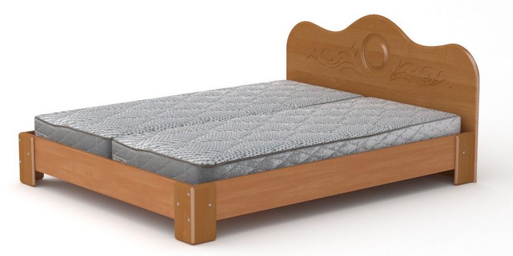 Двоспальне ліжко Компаніт-170 МДФ Вільха (987733)