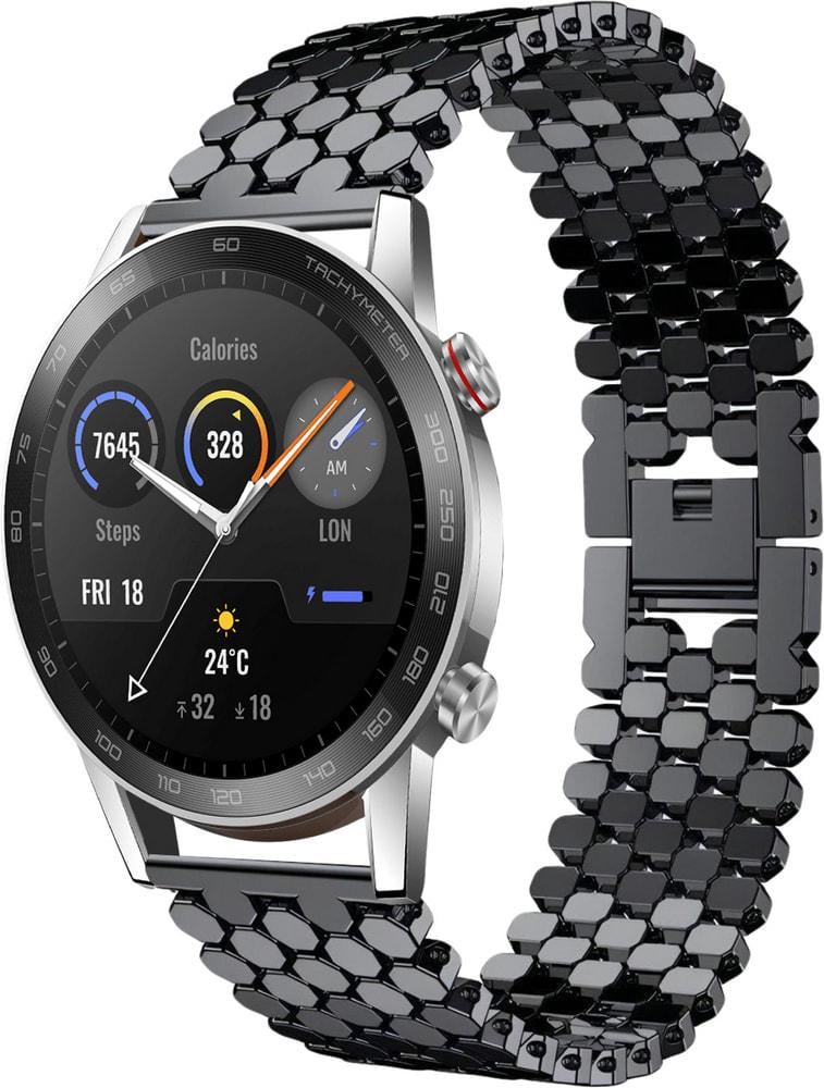 Металлический Ремешок Scaly для Honor Magic Watch 2 46 мм Black (28776-2B)