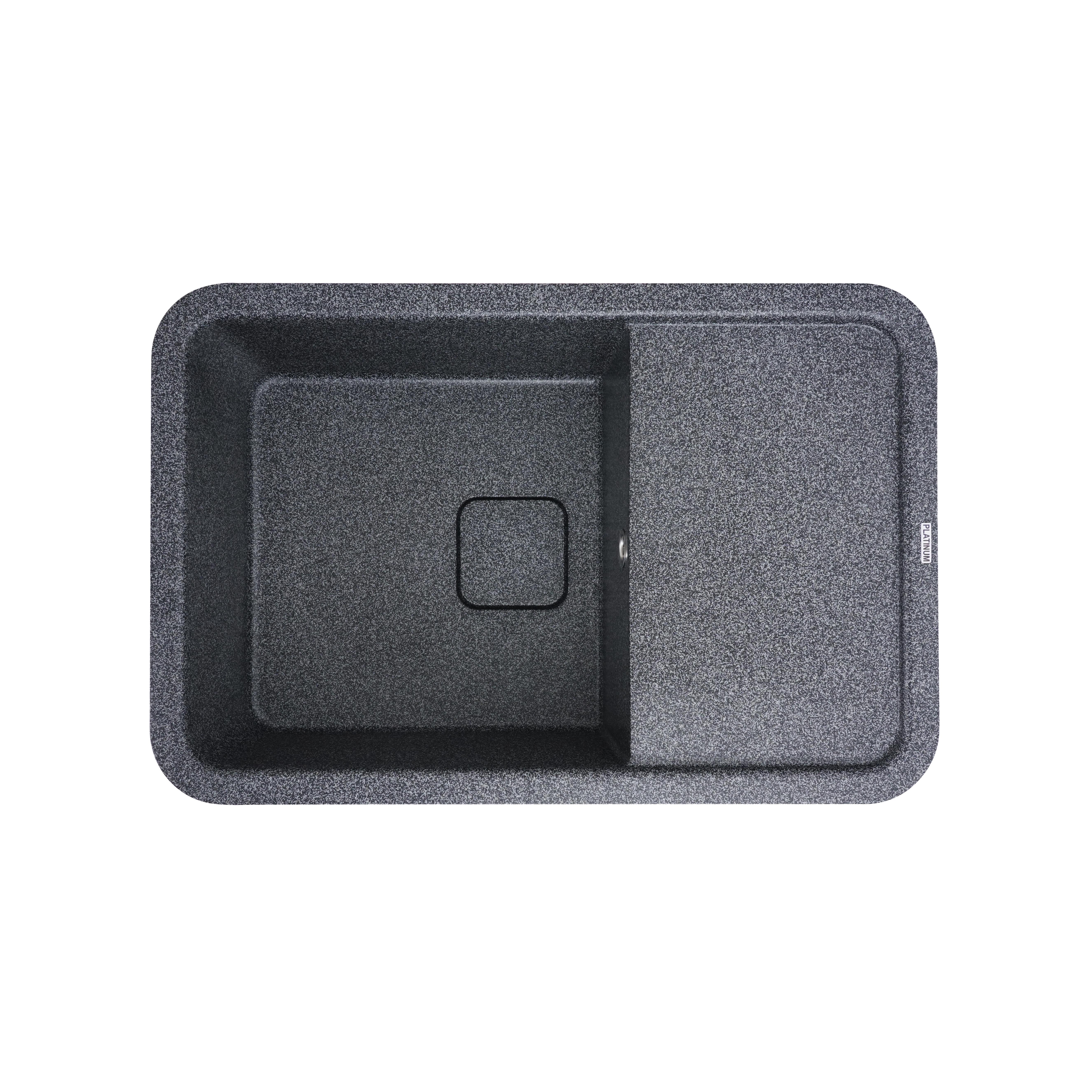 Мойка для кухни Platinum 77850 Cube гранит матовый Графитовый