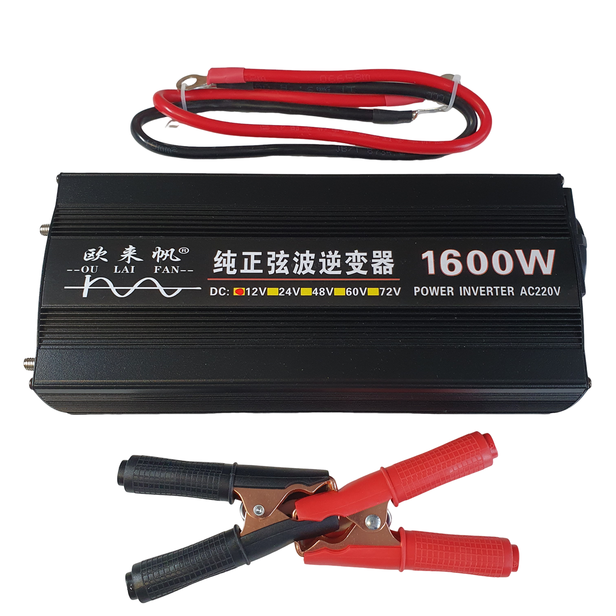 Инвертор с чистым синусом 1600W Black