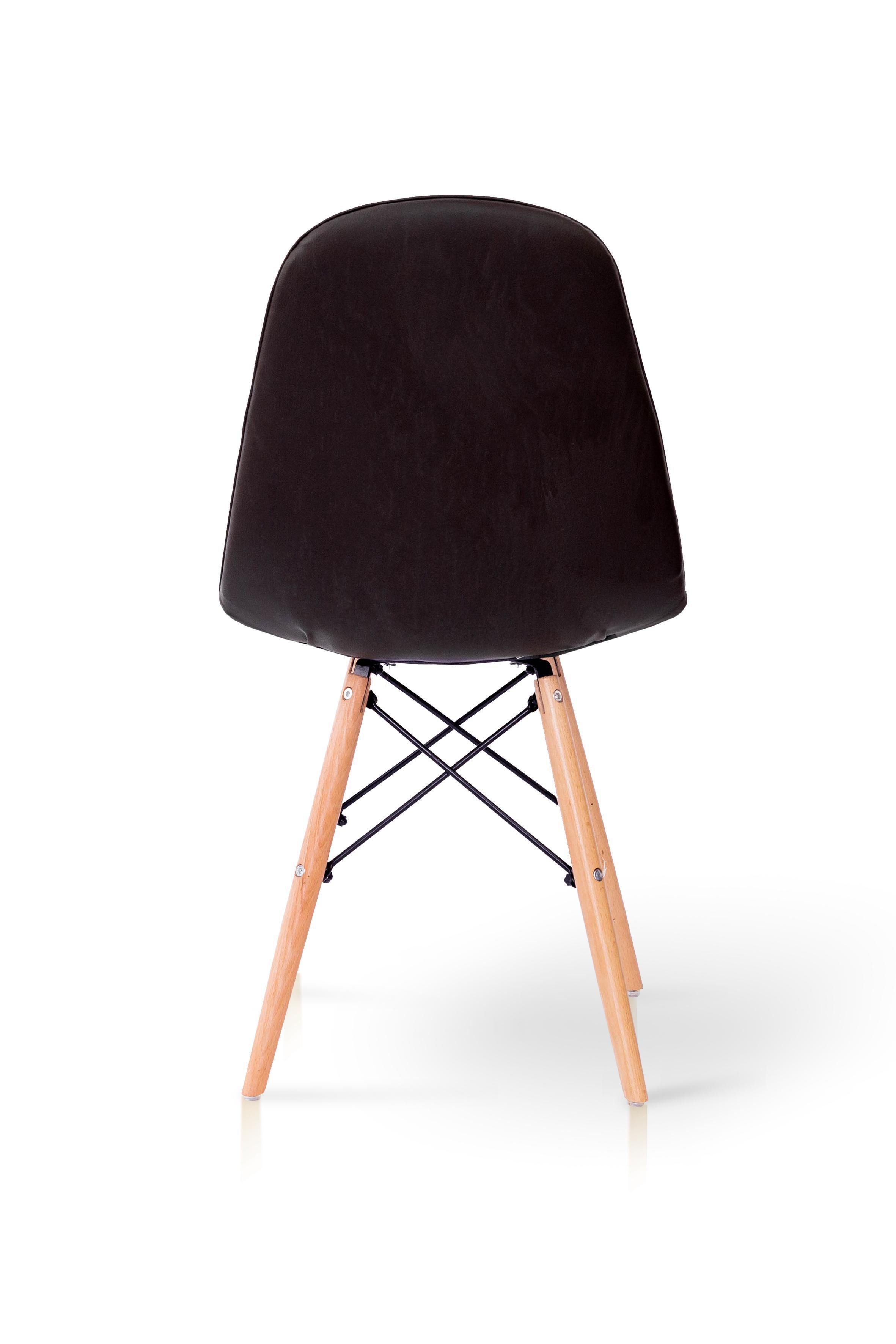 Стілець для кухні та вітальні Джастін Justin шкірзам 460х840х500 мм Темний шоколад (GAА0050652) - фото 3 Стілець для кухні та вітальні Джастін Justin шкірзам 460х840х500 мм Темний шоколад (GAА0050652) - фото 3