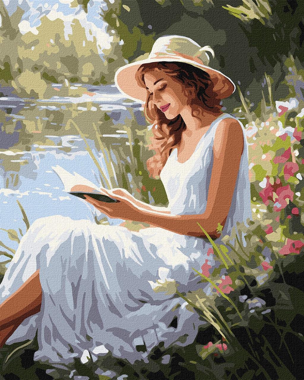 Набор для росписи по номерам Увлекательное чтение 40х50 см (KHO8355)