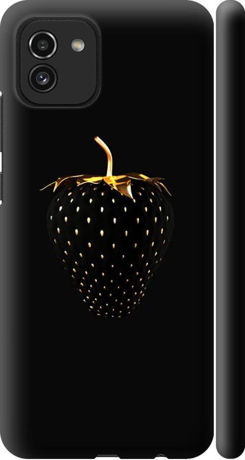 Чехол на Samsung Galaxy A03 A035F Черная клубника (3585m-2499-42517)
