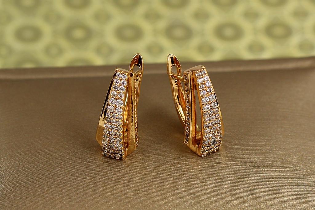 Серьги Xuping Jewelry Призма 1,8 см Золотой (30845253)