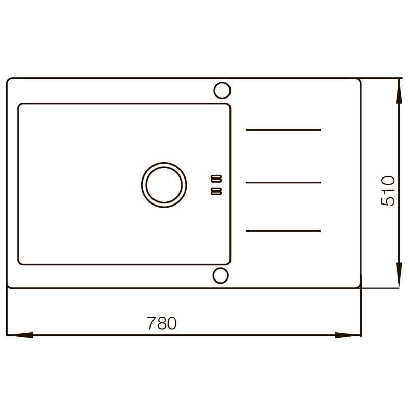 Мийка для кухні MIXXUS MX 304 7851-200x1.2-HM-GLASS (MX0574) - фото 2