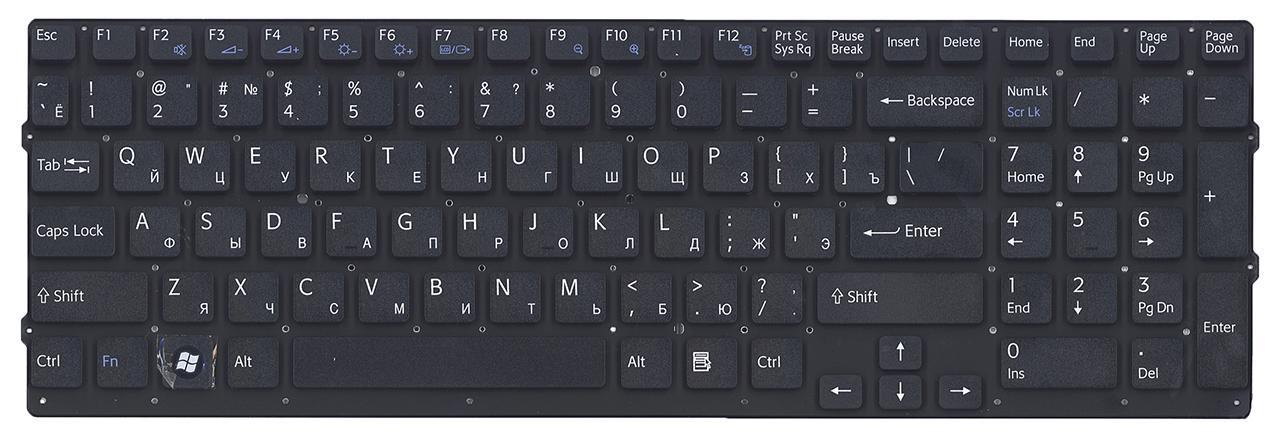 Клавиатура для ноутбука Sony Vaio VPCEB4L1RT матовая (148792821)