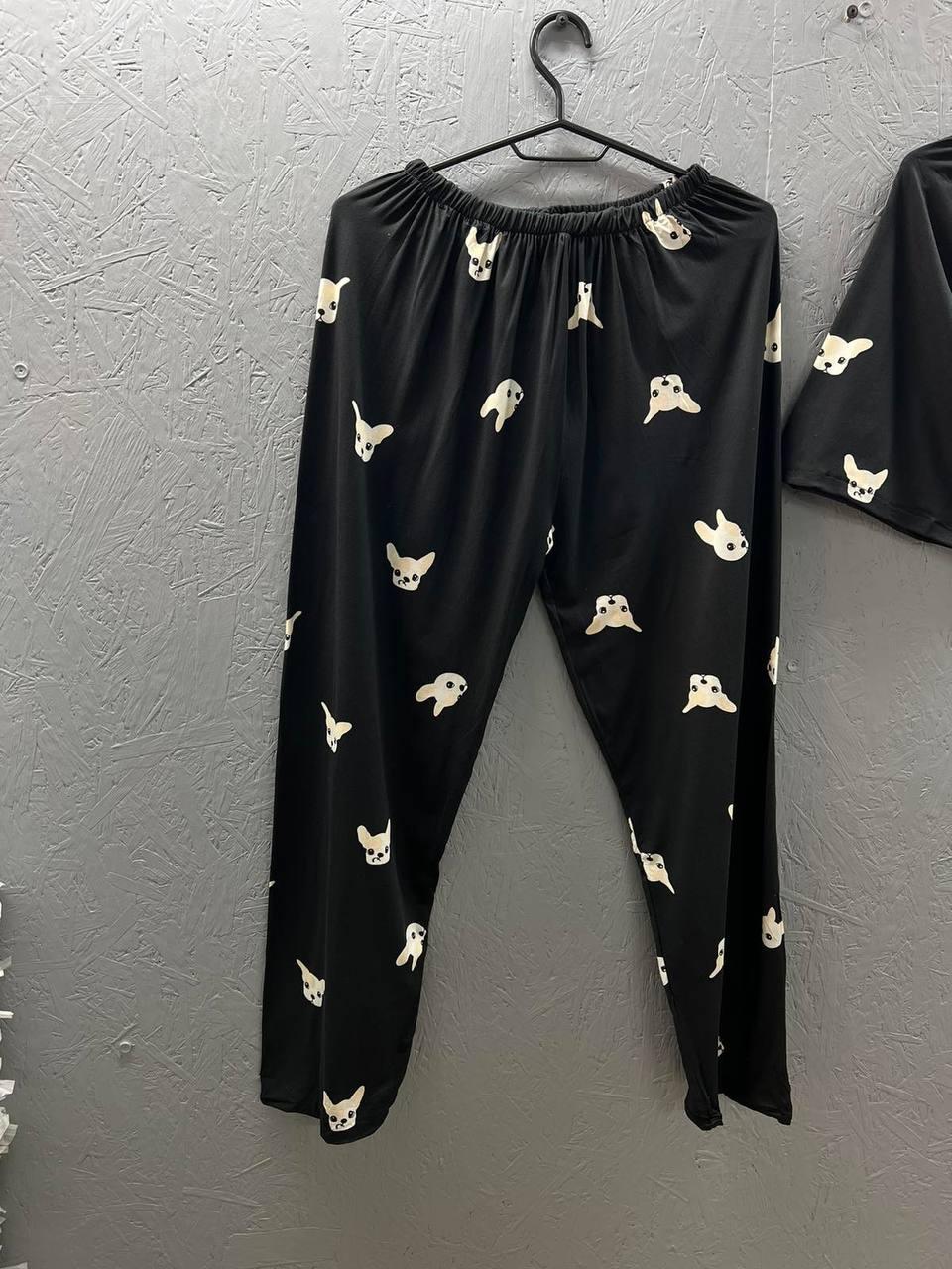 Пижама женский хлопок спандекс L Черный (Д-aur-pizham-004-03) - фото 4 Пижама женский хлопок спандекс L Черный (Д-aur-pizham-004-03) - фото 4