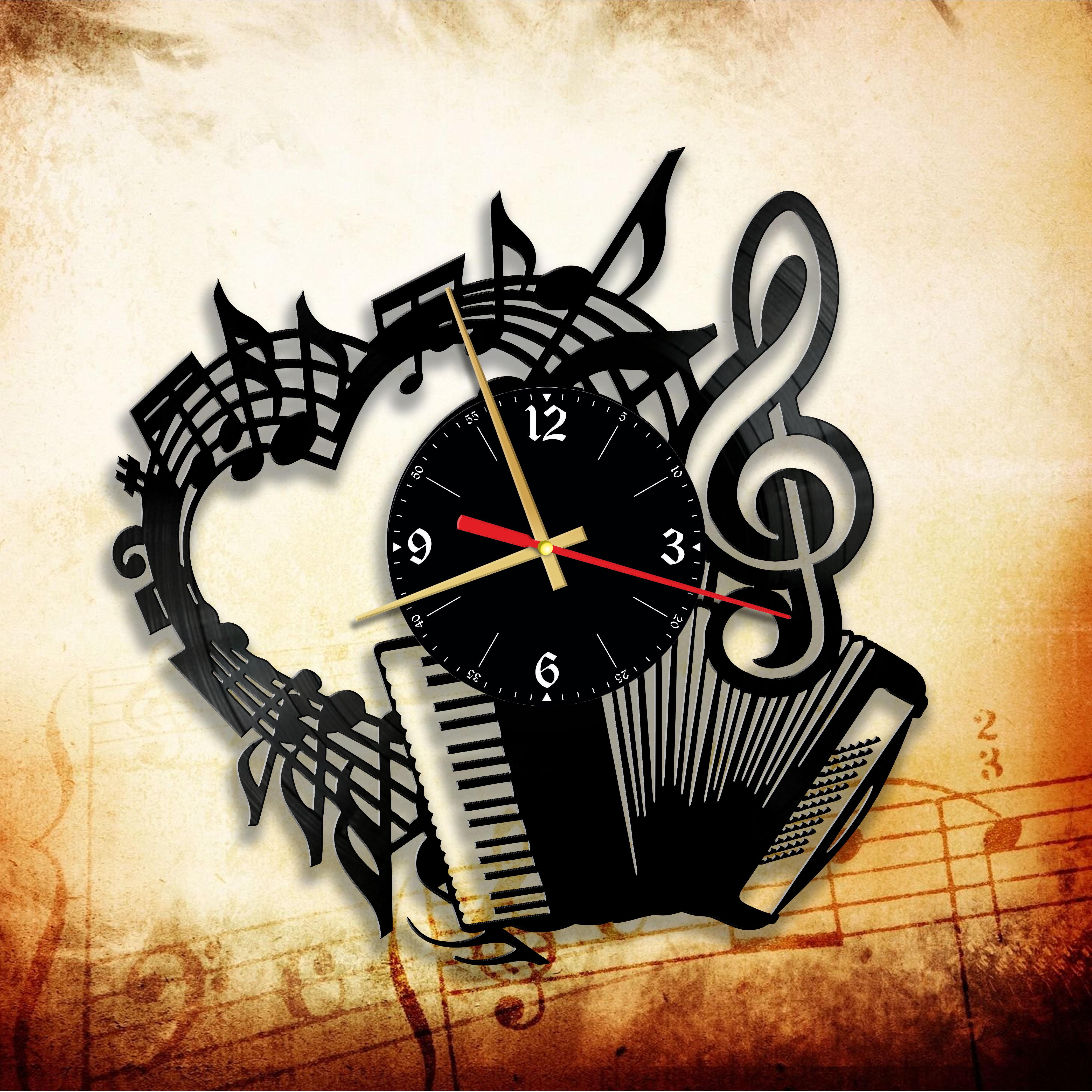 Часы настенные Гармонь 3022 из виниловой пластинки