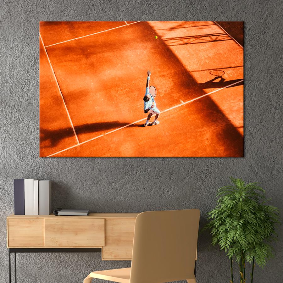 Картина спорт Теннисист за игрой 80x54 см (A1257-1)