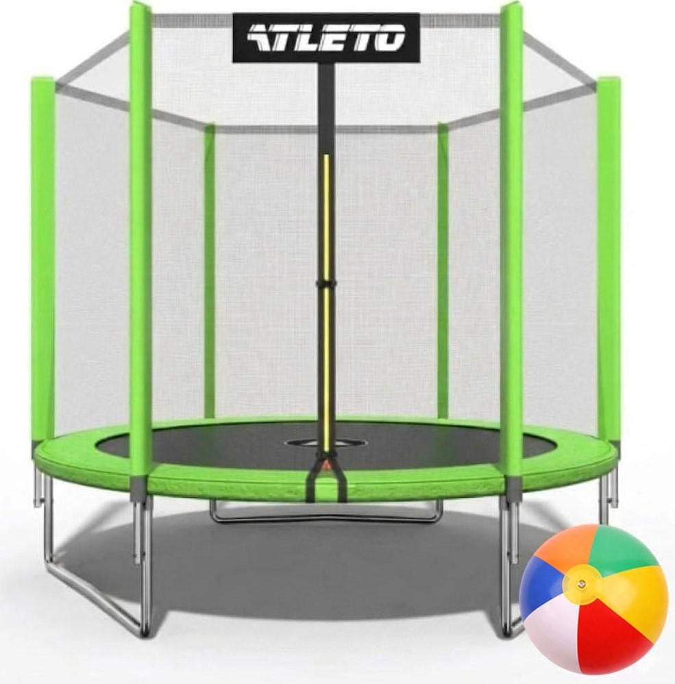 Батут детский Atleto с сеткой 183 см Зеленый (4976)