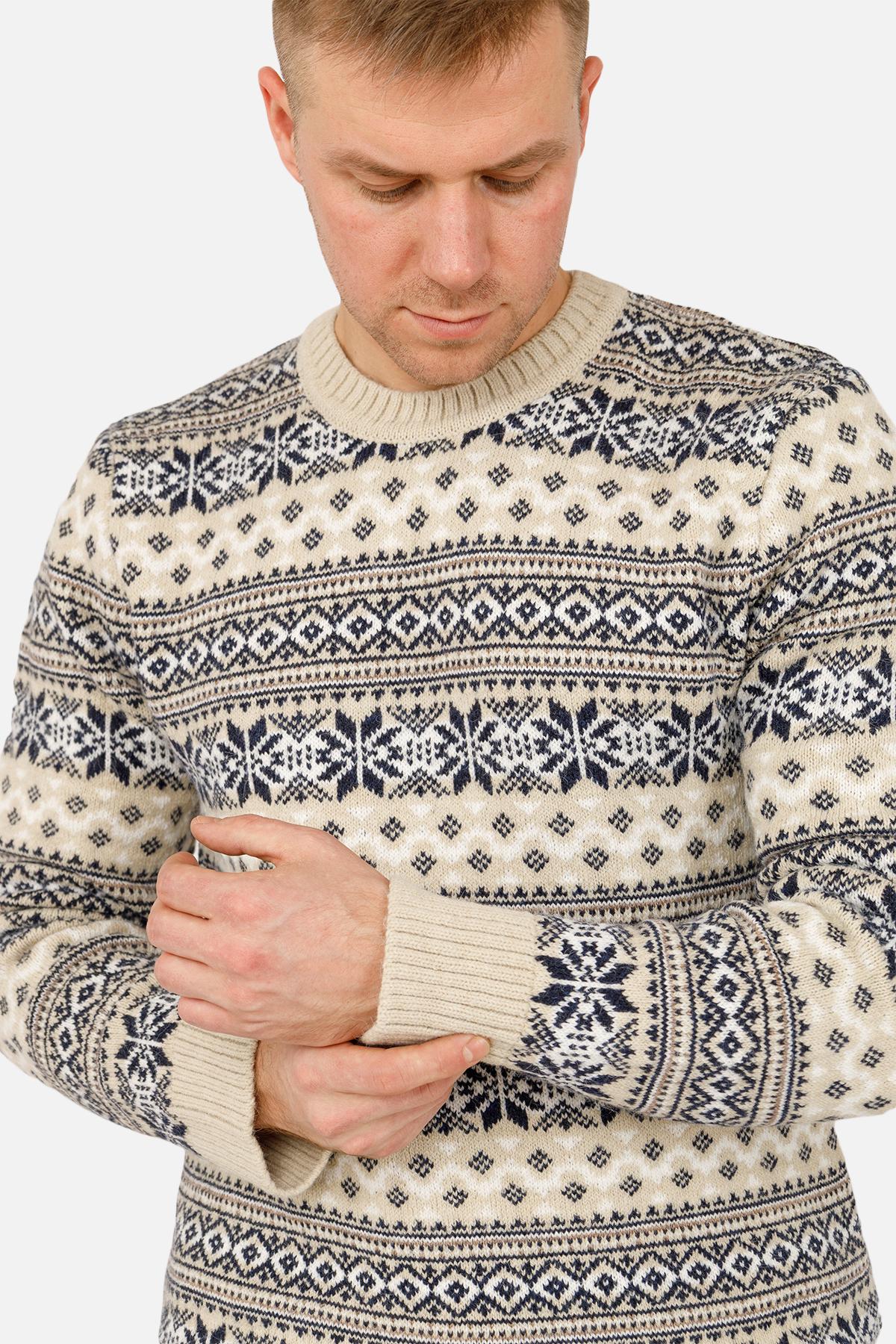 Джемпер чоловічий ЦБ-00263895 р. 50 Молочний (SKT001029858) - фото 2