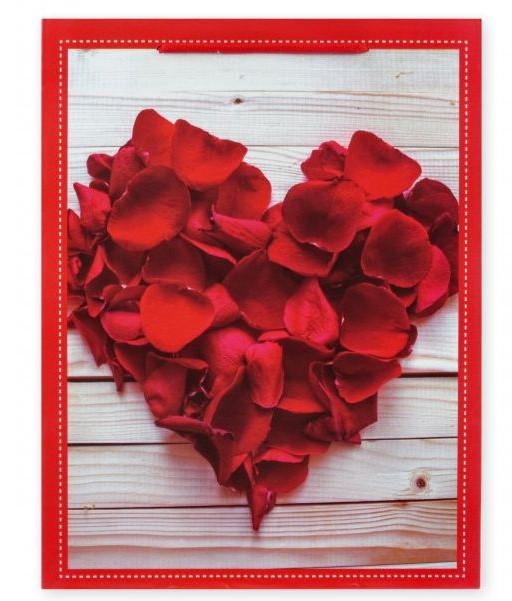 Подарунковий пакет Stenson 88570-XXL Heart Roses паперовий 72x50x18 см Червоний (26815842)