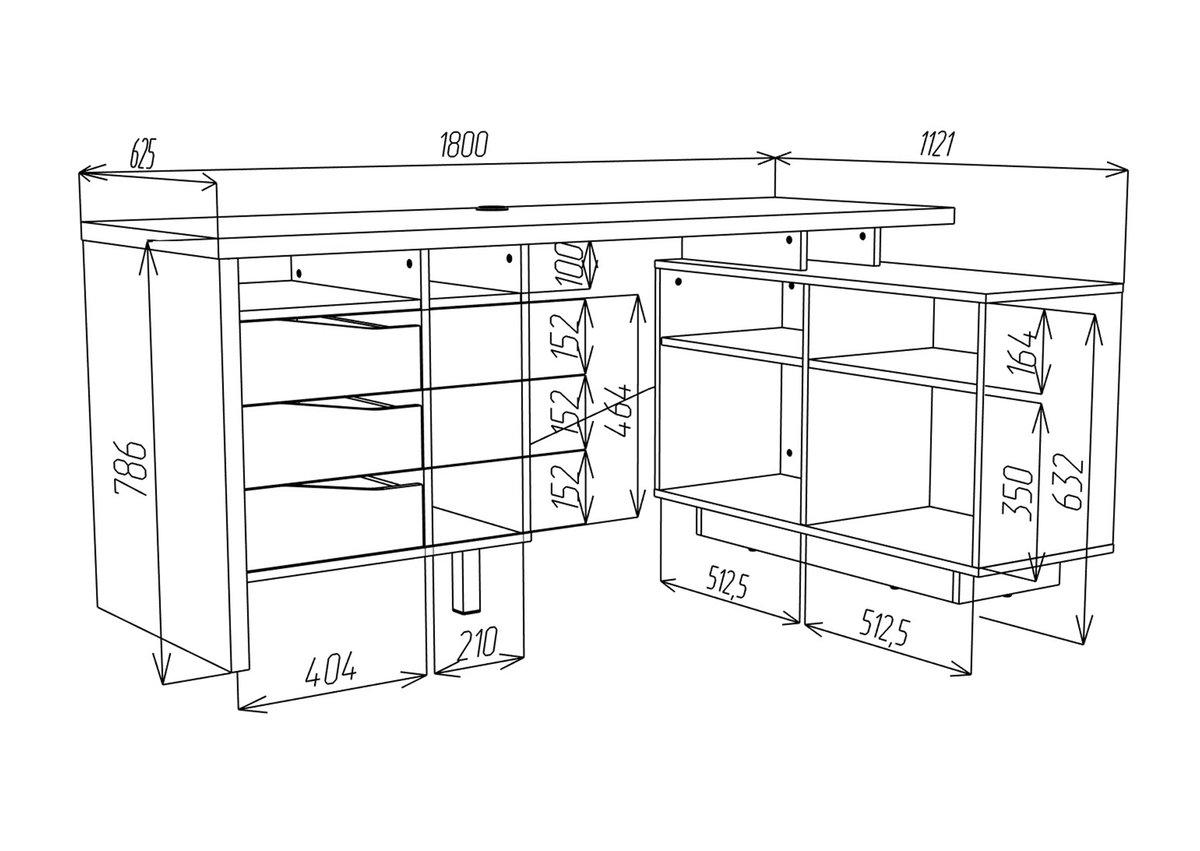 Письменный стол Intarsio CONNECT 2 R SK 180x78 см Дуб кремона котта/Стоун бежевый (28710924) - фото 5 Письменный стол Intarsio CONNECT 2 R SK 180x78 см Дуб кремона котта/Стоун бежевый (28710924) - фото 5