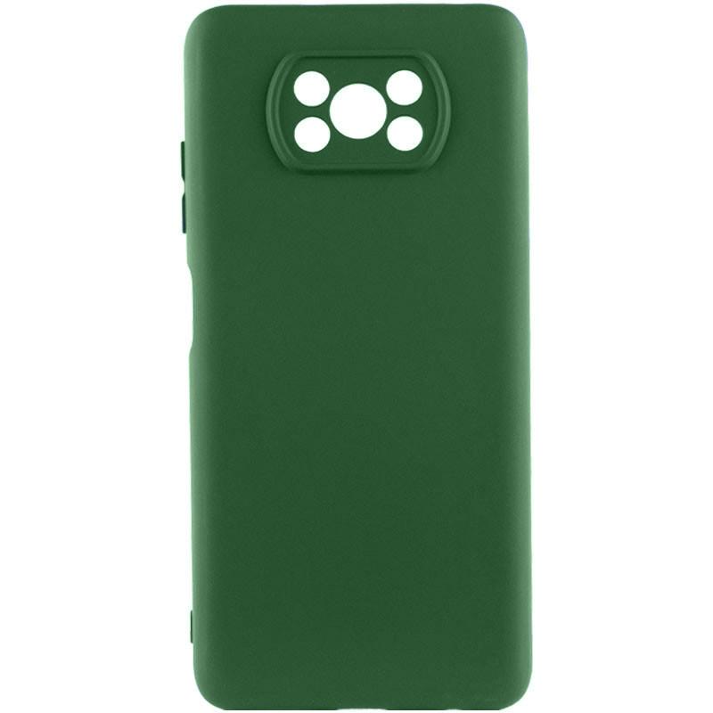 Противоударный чехол Silicone Cover Lakshmi Full Camera (A) для Xiaomi Poco X3 NFC / Poco X3 Pro Зеленый / Dark green