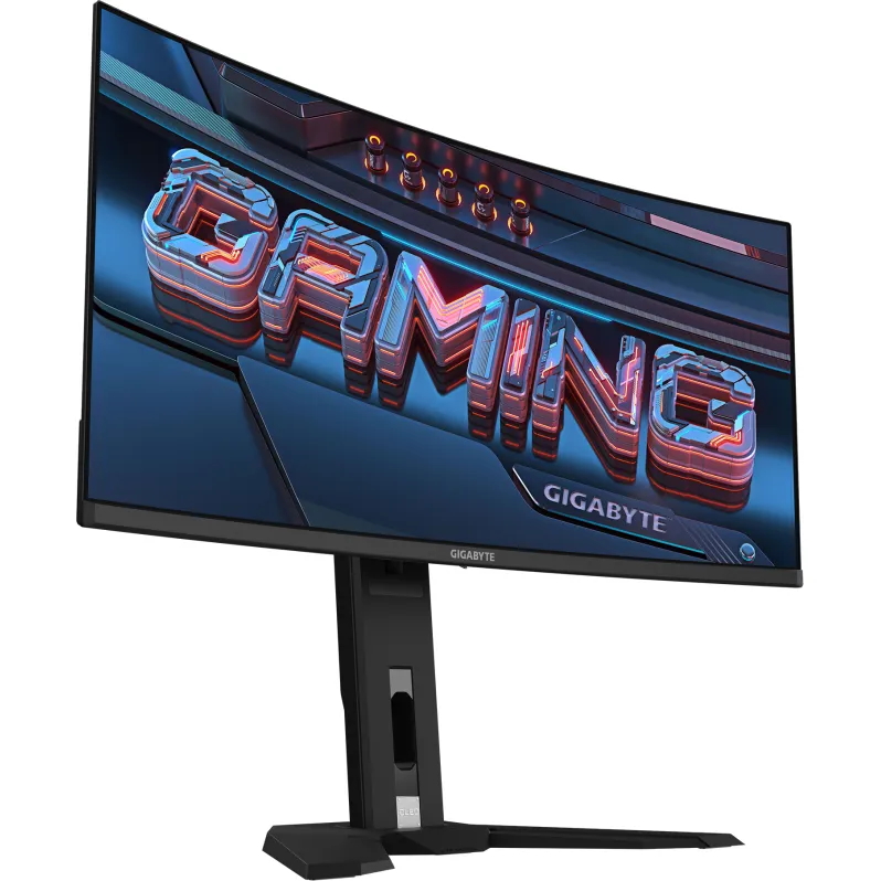 Монитор игровой Gigabyte MO34WQC Gaming Monitor 34"/QD-OLED/KVM 2x3W Черный - фото 2