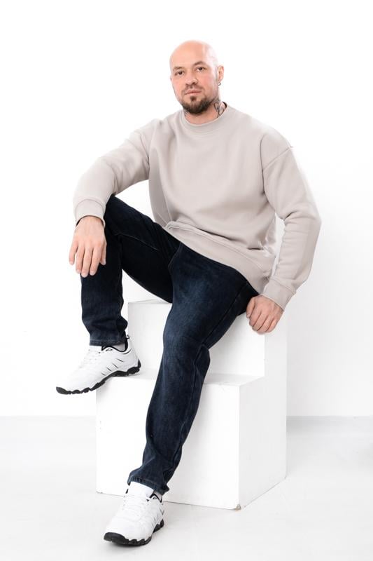 Джинси чоловічі зимові Носи Своє на флісі завуженого крою плюс сайз р. 34 Темно-синій (17221)