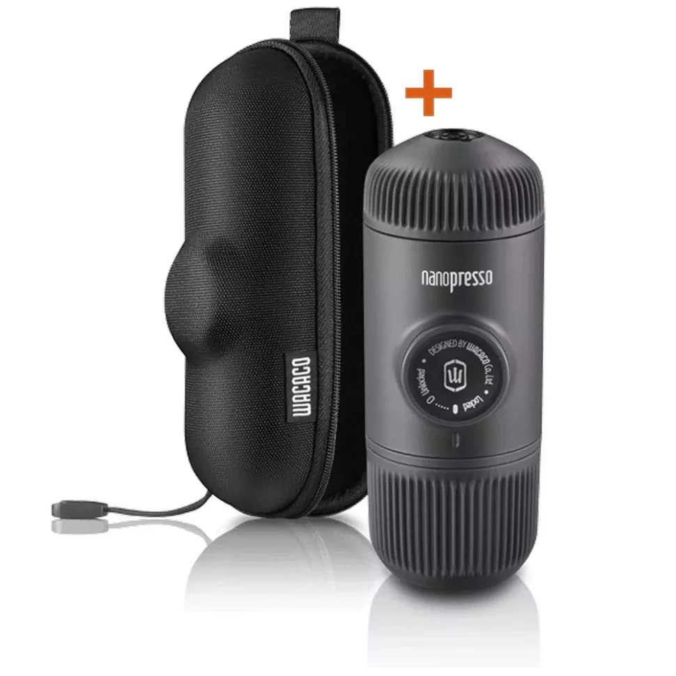 Эспрессо-кофеварка Wacaco Nanopresso с чехлом механическая для молотого кофе Серый (WNANOGRcase)