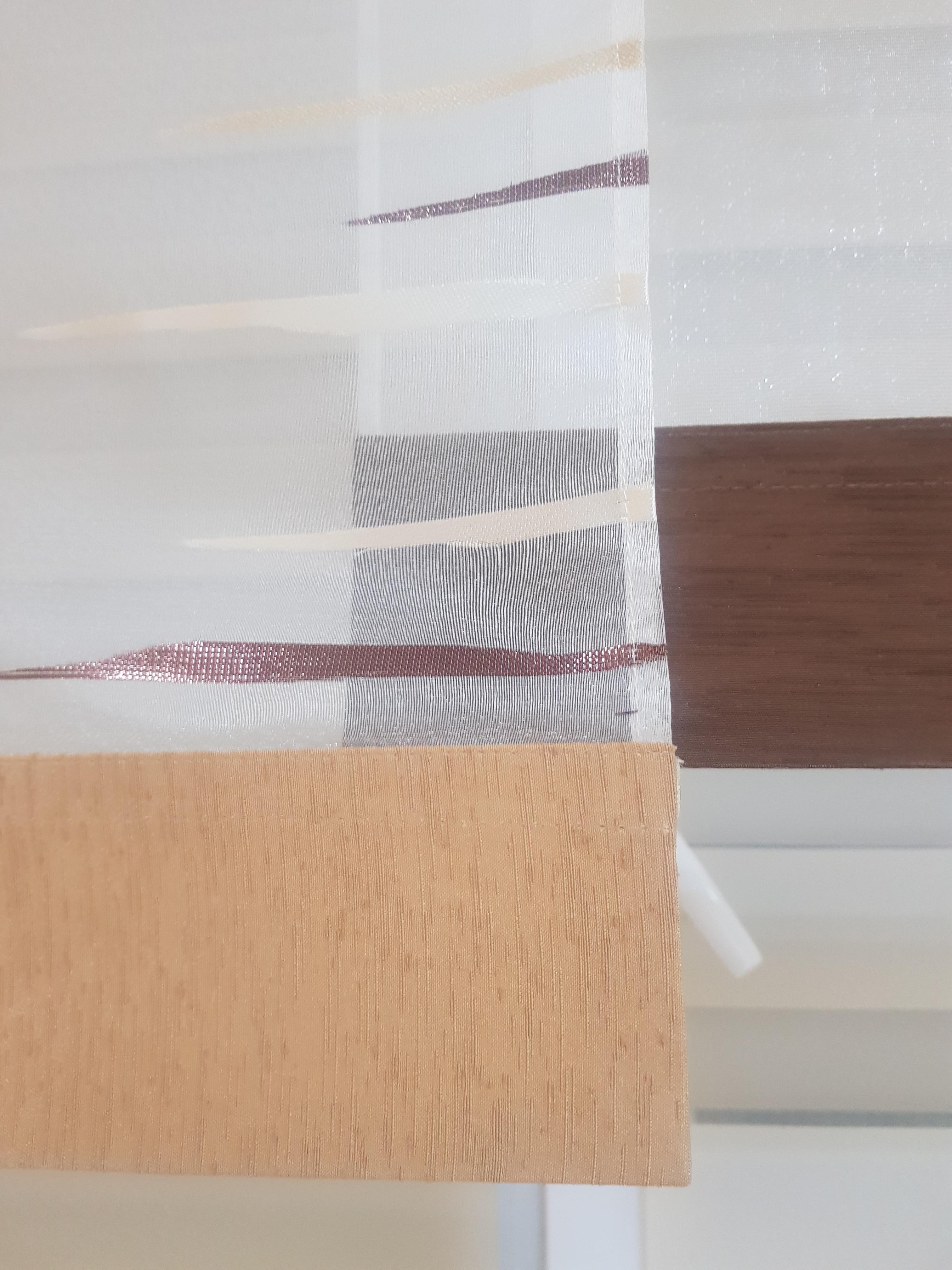 Комплект панельных занавесок Firanka Simple 5 шт. карниз 200 см Коричневый с бежевым (11_2п) - фото 2